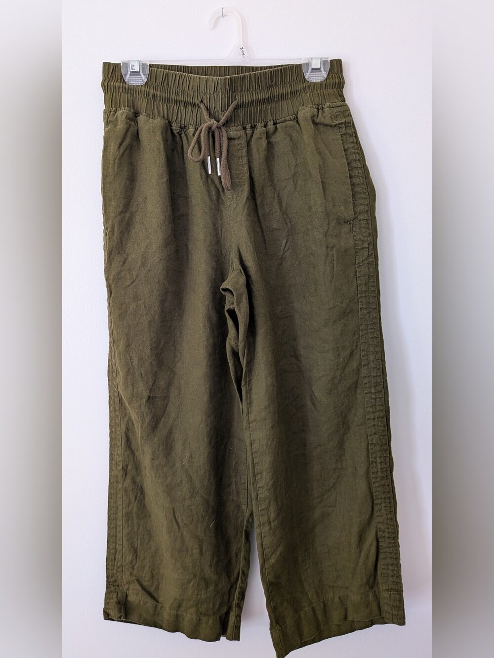 Quince Women's European Linen Wide Leg Pants- Cropped. $52 MSRP